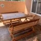 Outdoor Redwood Dining Tables Seat 12 and are easily stored!